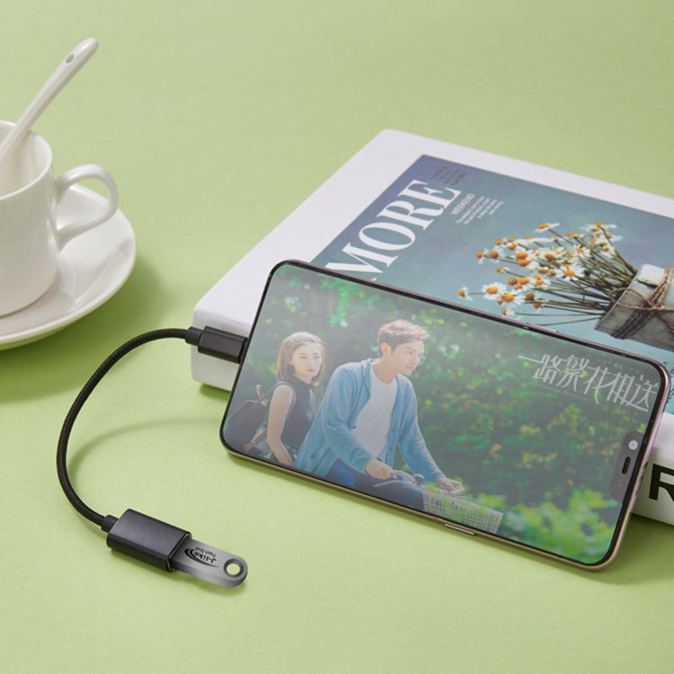 Cavo ricarica dati OTG micro USB a USB-C 24 cm 2A