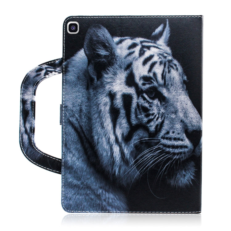 Custodia in pelle con chiusura orizzontale con motivo tigre bianca per Galaxy Tab A 8 (2019) / P200 / P205, con supporto, slot per carte e portafoglio, For Galaxy Tab A 8 (2019) / P200 / P205