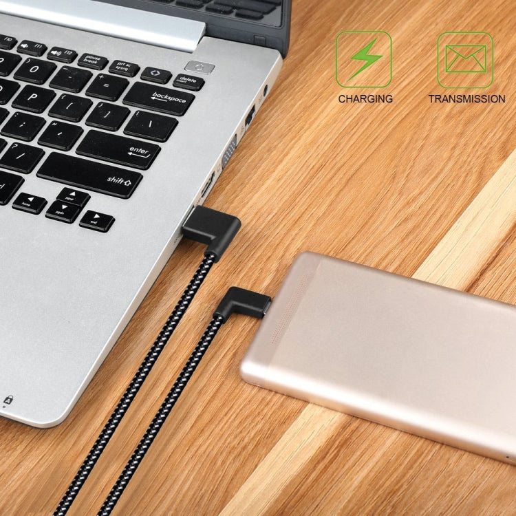 Cavo ricarica USB a USB-C 1m 2A nylon intrecciato