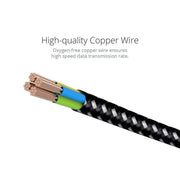 Cavo di ricarica per sincronizzazione dati a doppio gomito in stile nylon intrecciato da USB a USB-C / Type-C da 20 cm 2A, 20cm Type-C