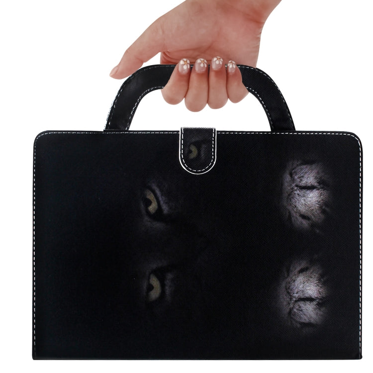 Custodia in pelle con chiusura orizzontale con motivo gatto per Galaxy Tab S5E 10.5 T720 / T725, con supporto, slot per carte e portafoglio, For Galaxy Tab S5E 10.5 T720 / T725