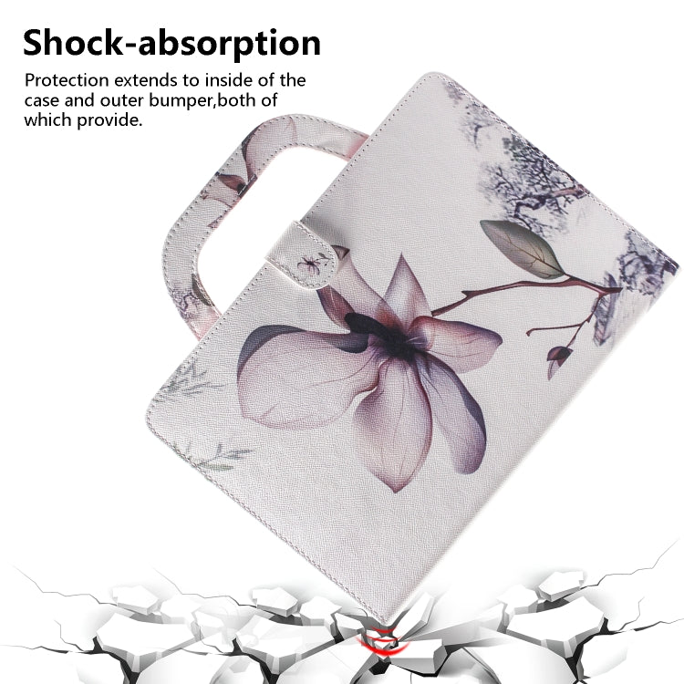 Custodia in pelle con chiusura orizzontale con motivo magnolia per Galaxy Tab S5E 10.5 T720 / T725, con supporto, slot per carte e portafoglio, For Galaxy Tab S5E 10.5 T720 / T725