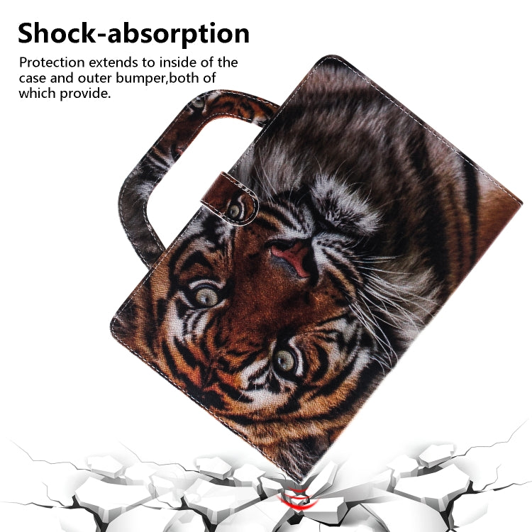 Custodia in pelle con chiusura orizzontale modello tigre per Galaxy Tab S5E 10.5 T720 / T725, con supporto, slot per carte e portafoglio, Galaxy Tab S5E 10.5 T720 / T725