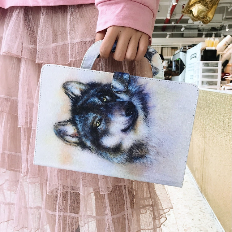 Custodia in pelle con chiusura orizzontale modello lupo per Galaxy Tab S5E 10.5 T720 / T725, con supporto, slot per carte e portafoglio, For Galaxy Tab S5E 10.5 T720 / T725