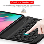 Custodia tablet in pelle ultrasottile staccabile con tastiera magnetica Bluetooth per Galaxy Tab A 8.0 2019 P200 / P205, con supporto