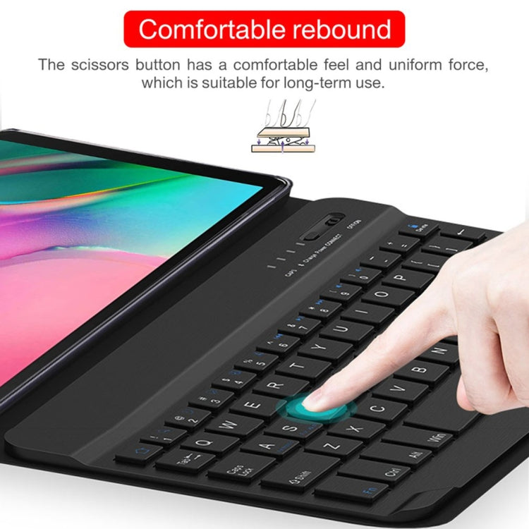 Custodia tablet in pelle ultrasottile staccabile con tastiera magnetica Bluetooth per Galaxy Tab A 8.0 2019 P200 / P205, con supporto