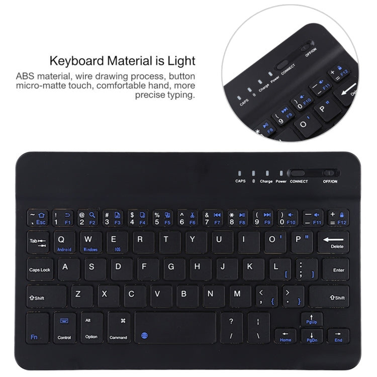 Custodia tablet in pelle ultrasottile staccabile con tastiera magnetica Bluetooth per Galaxy Tab A 8.0 2019 P200 / P205, con supporto