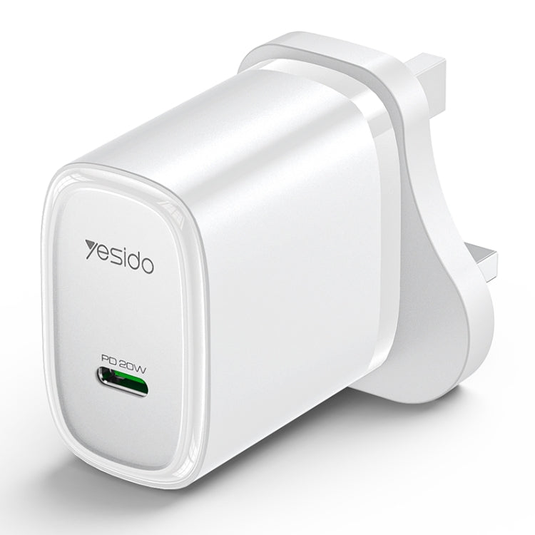 Caricabatterie rapido Yesido YC76 PD 20W USB-C con presa UK