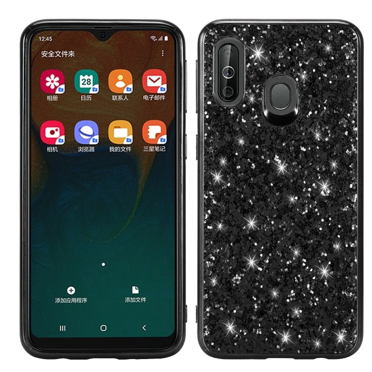 Custodia TPU glitterata per Samsung Galaxy A40