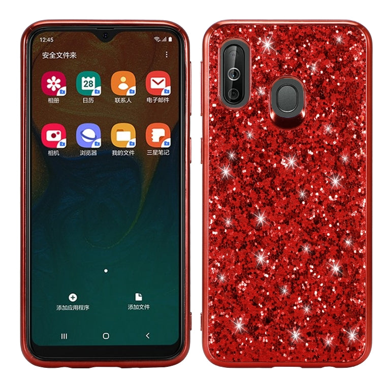 Custodia TPU glitterata per Samsung Galaxy A40