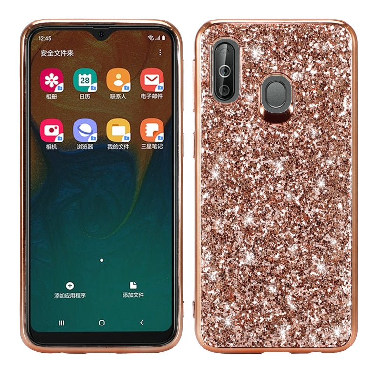 Custodia TPU glitterata per Samsung Galaxy A40