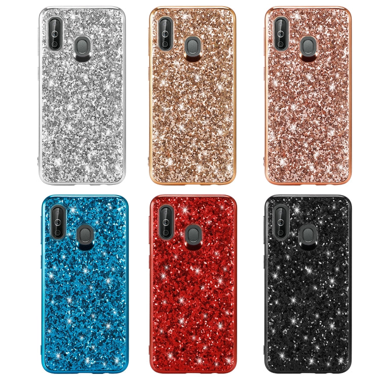 Custodia TPU glitterata per Samsung Galaxy A40