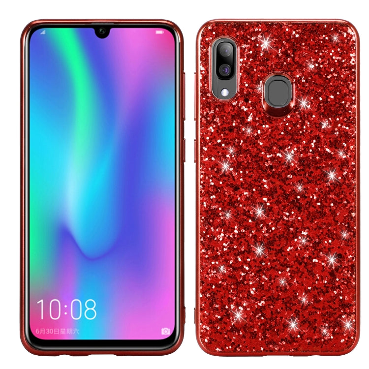 Custodia TPU con polvere scintillante per Galaxy A30