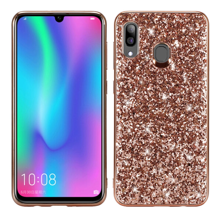 Custodia TPU con polvere scintillante per Galaxy A30