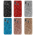Custodia TPU con polvere scintillante per Galaxy A30