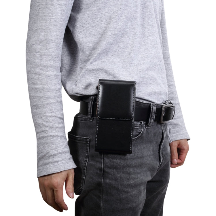 Custodia in pelle con fibbia per smartphone fino a 6,3 pollici