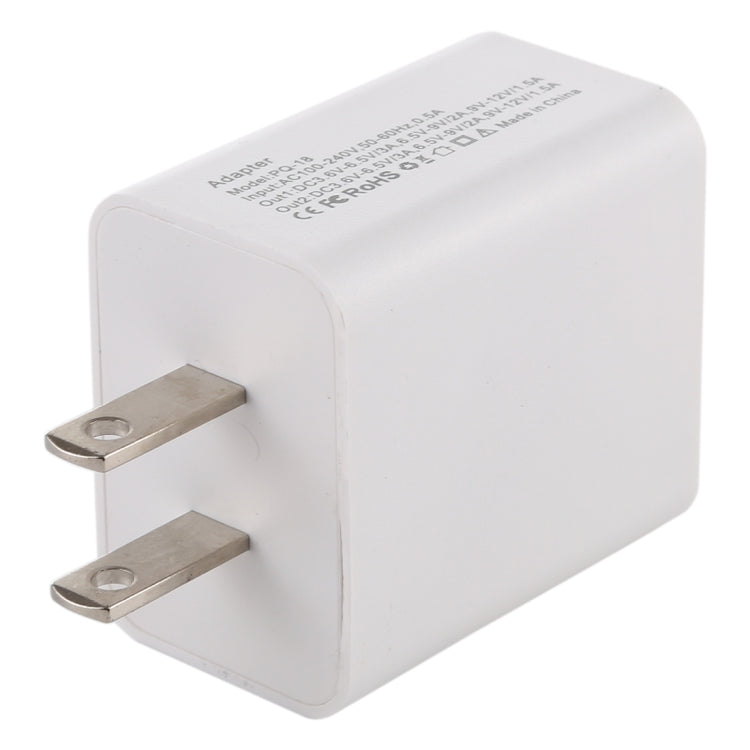 Adattatore per adattatore di alimentazione da 18 W. Spina americana, US Plug