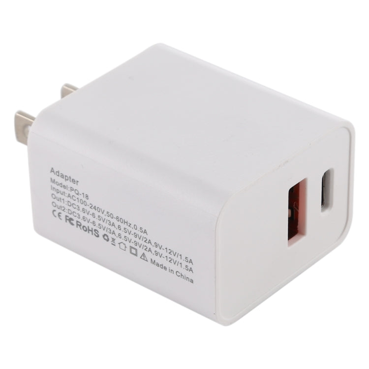 Adattatore per adattatore di alimentazione da 18 W. Spina americana, US Plug