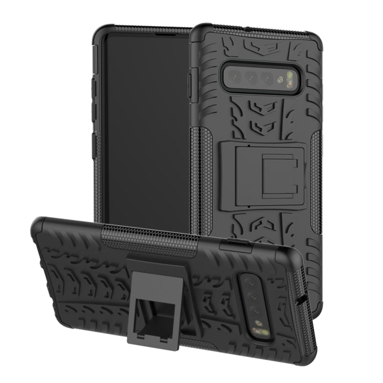 Custodia antiurto TPU PC con stand per Galaxy S10+