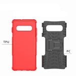 Custodia antiurto TPU PC con stand per Galaxy S10+