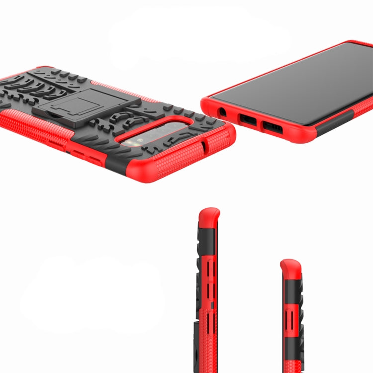 Custodia antiurto TPU PC con stand per Galaxy S10+
