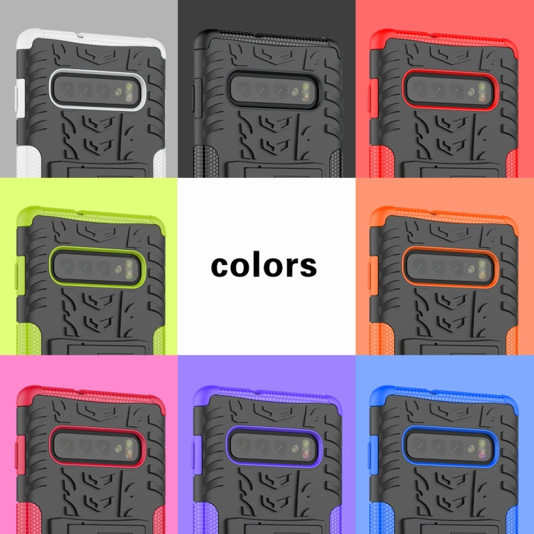 Custodia antiurto TPU PC con stand per Galaxy S10+