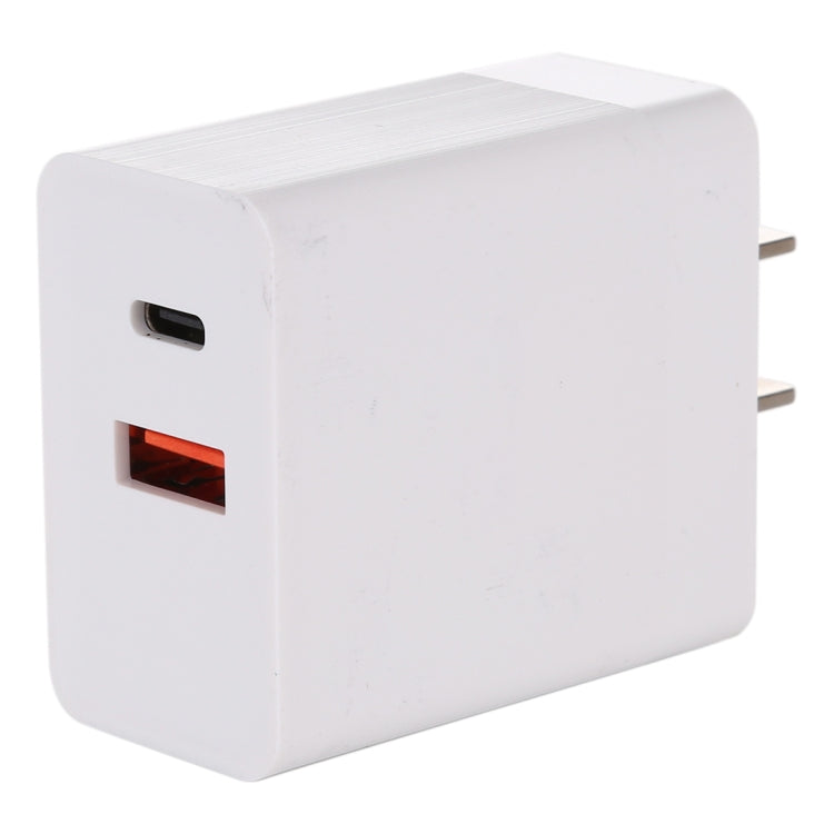 24W US Plug PD Fast Charger Power Adapter + QC3.0, 24W US Plug