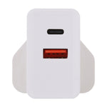 Spina UK per caricabatterie rapido 24W PD + QC3.0