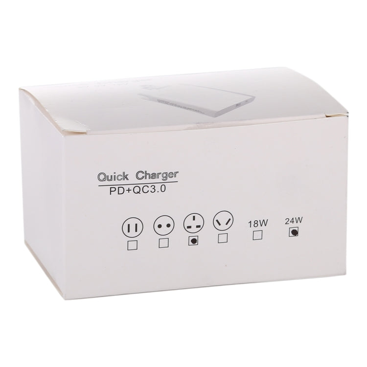 Spina UK per caricabatterie rapido 24W PD + QC3.0