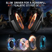 Cuffie cablate per giochi per computer ONIKUMA K10 con luce LED RGB, K10