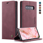 Custodia portafoglio in pelle per Samsung Galaxy S10
