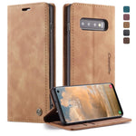Custodia portafoglio in pelle per Samsung Galaxy S10