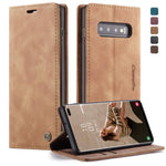 Custodia portafoglio in pelle per Galaxy S10 Plus