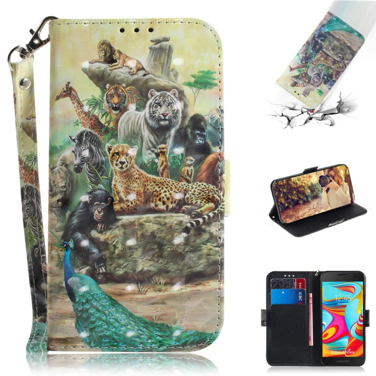 Custodia portafoglio in pelle per Samsung Galaxy A2 Core