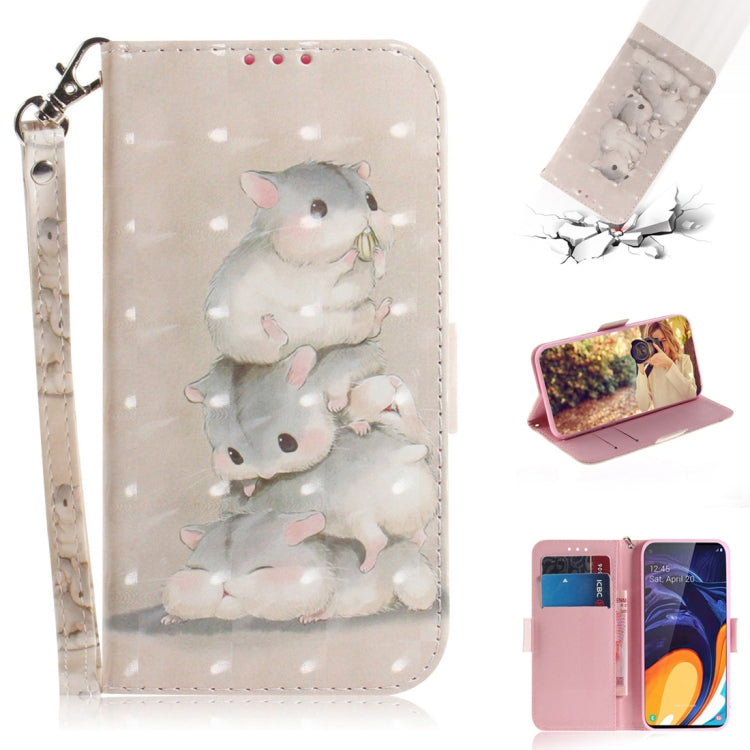 Custodia portafoglio in pelle per Galaxy A60 con slot carte