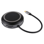 Adattatore HUB USB-C con 3 USB 3.0, HDMI, RJ45 e lettore SD/TF