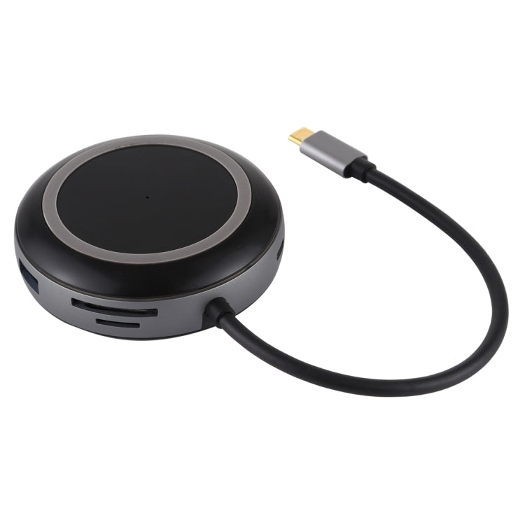 Adattatore HUB USB-C con 3 USB 3.0, HDMI, RJ45 e lettore SD/TF