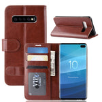 Custodia portafoglio in pelle per Samsung Galaxy S10+
