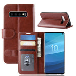 Custodia portafoglio in pelle per Samsung Galaxy S10