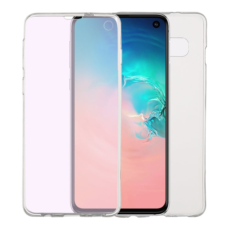 Custodia in TPU trasparente ultrasottile a doppia faccia a copertura totale per Galaxy S10, Galaxy S10