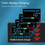 Caricabatterie USB QC 3.0 9 in 1 con ricarica wireless 65W