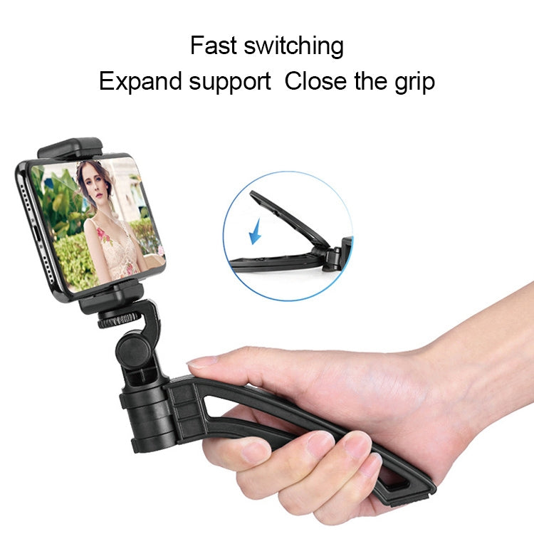 APEXEL Portable Lazy Live Broadcast Desktop Foldable Universal Bluetooth Phone Holder Tripod with Flashlight