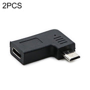 Convertitore adattatore a gomito maschio da USB-C/Tipo-C a Micro USB da 2 pezzi (angolo destro/sinistro).