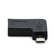 Convertitore adattatore a gomito maschio da USB-C/Tipo-C a Micro USB da 2 pezzi (angolo destro/sinistro).