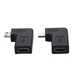 Adattatore a gomito USB-C a Micro USB 2 pezzi compatibile Huawei