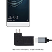 Convertitore adattatore a gomito maschio da USB-C/Tipo-C a Micro USB da 2 pezzi (angolo destro/sinistro).