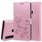 Custodia portafoglio in pelle PU rosa per Samsung Galaxy A9 (2018