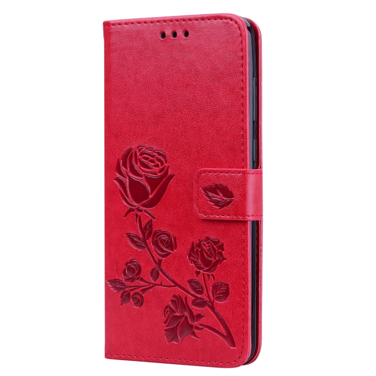 Custodia in pelle PU con chiusura orizzontale in rilievo rosa per Samsung Galaxy A9 (2018), con supporto, slot per carte e portafoglio, For Samsung Galaxy A9 (2018)