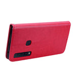 Custodia portafoglio in pelle PU rosa per Samsung Galaxy A9 (2018