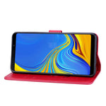 Custodia portafoglio in pelle PU rosa per Samsung Galaxy A9 (2018
